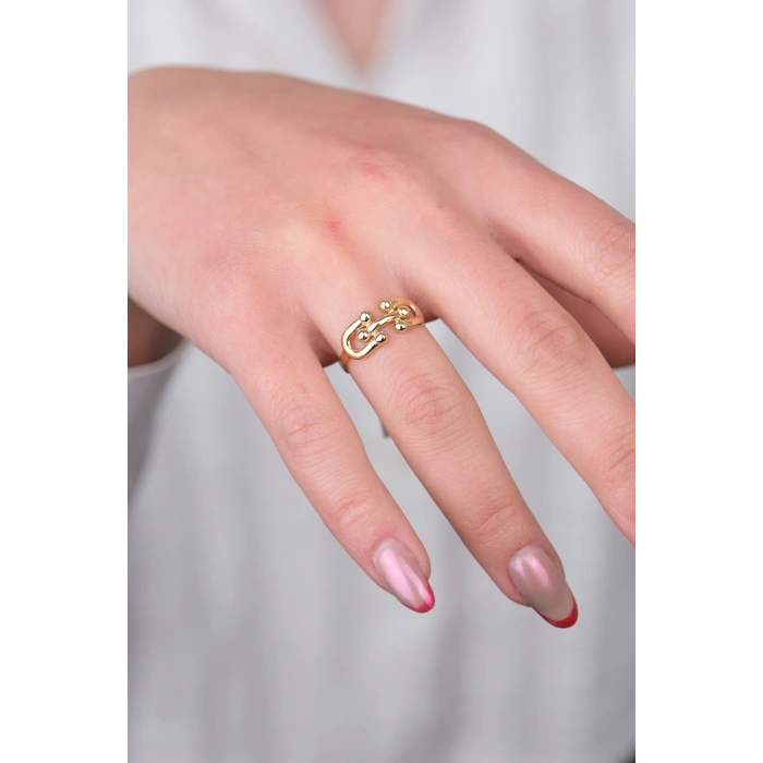 14 Ayar Altın Topcuk Ataç Yüzük 985