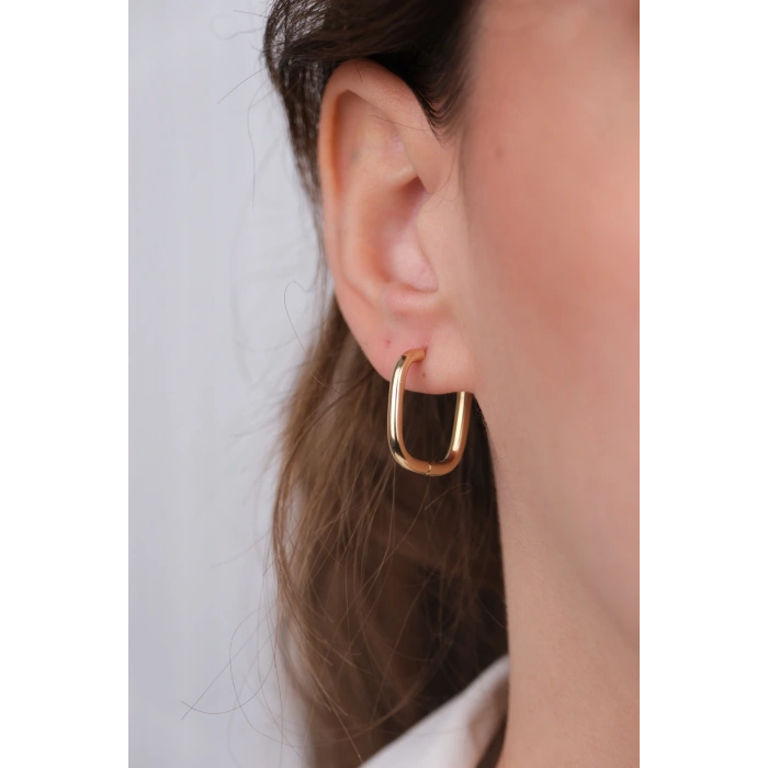 14 Ayar Altın Uzun Halka Küpe 1100