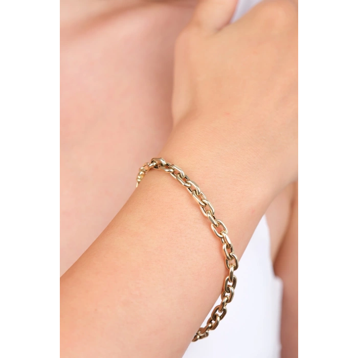 14 Ayar Altın Zincir Bileklik 962