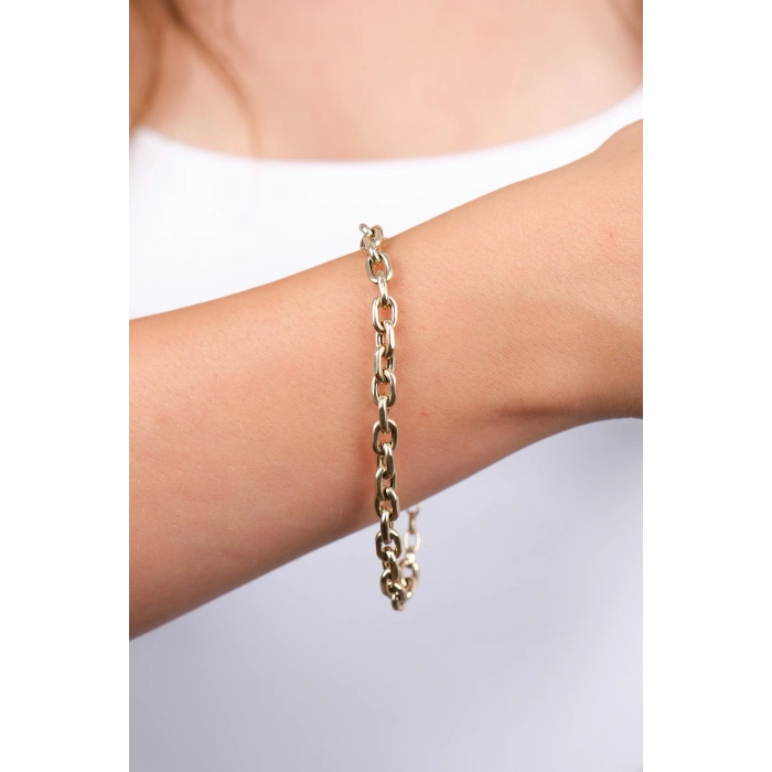 14 Ayar Altın Zincir Bileklik 962