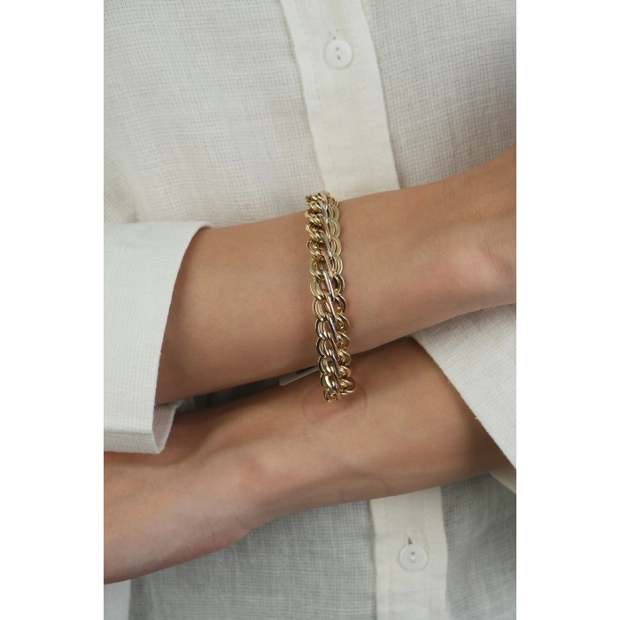 Güzide 14 Ayar Altın Zincir Bileklik