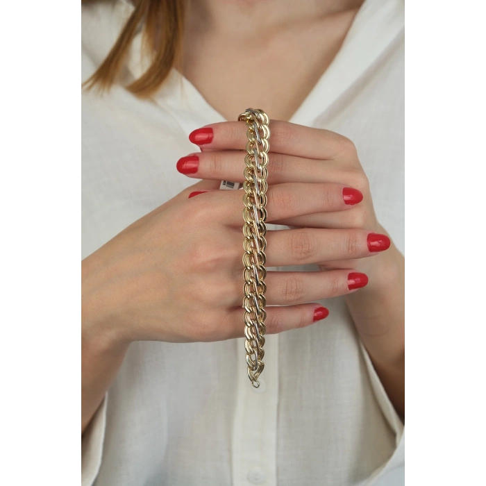 Güzide 14 Ayar Altın Zincir Bileklik