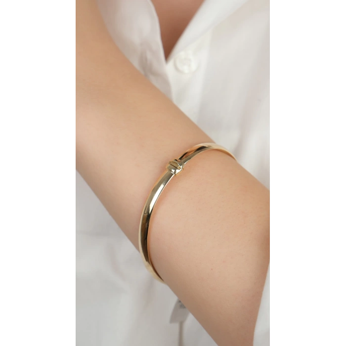 14 Ayar Altın Sade Kelepçe