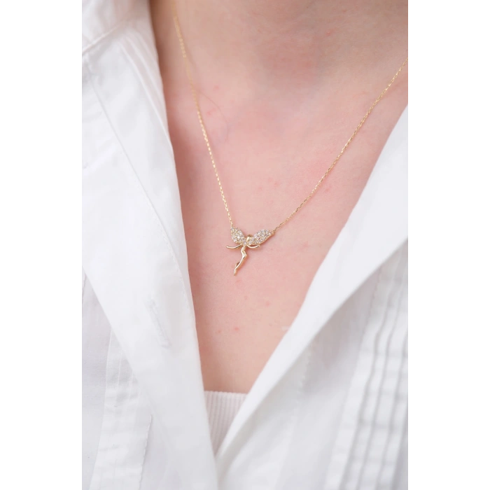 14 Ayar Altın Tinkerbell Kolye 593