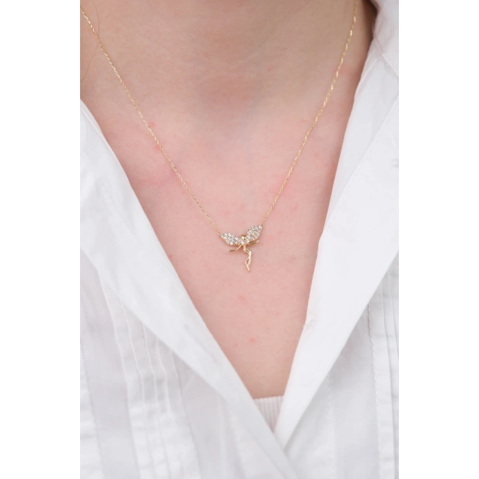 14 Ayar Altın Tinkerbell Kolye 593