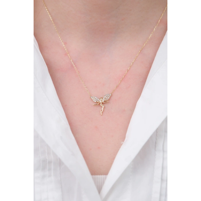 14 Ayar Altın Tinkerbell Kolye 593