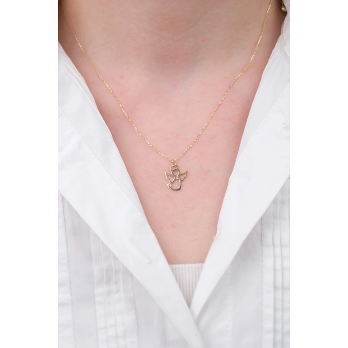 14 Ayar Altın Melek Figürlü Kolye 730