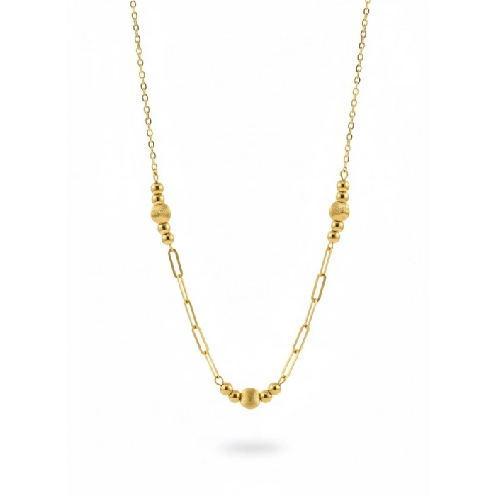 14 Ayar Altın Dorikalı Top Kolye 943