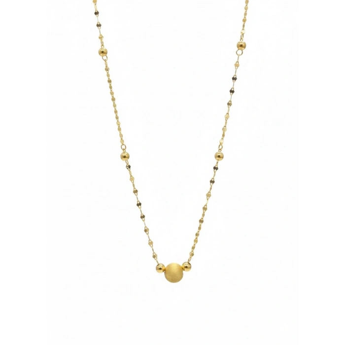 14 Ayar Altın Dorika Top Kolye 942