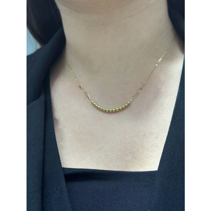 14 Ayar Altın Mini Toplu Hediyelik Kolye 949