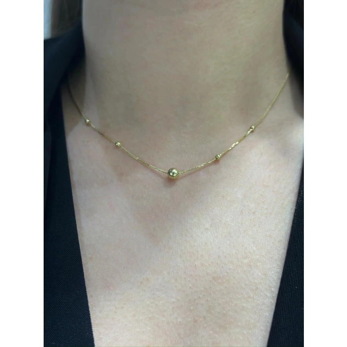 14 Ayar Altın Toplu Mini Hediyelik Kolye 956