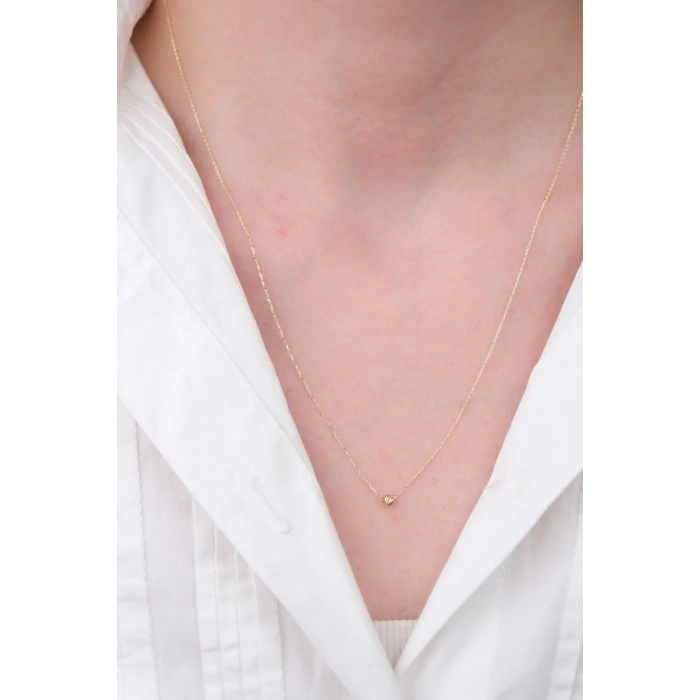 14 Ayar Altın Minimal Hediyelik Dorikalı Kolye 926