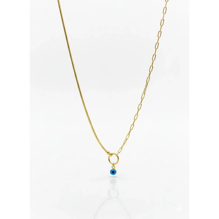 14 Ayar Altın Nazar Boncuk Kolye 635