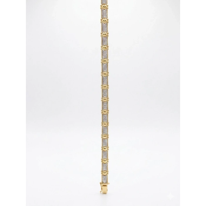 14 Ayar Altın Gold Top Bileklik 1226