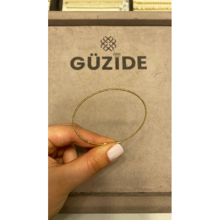 14 Ayar Altın Gold Hediyelik Mini Dorikalı Kelepçe Bileklik 1219