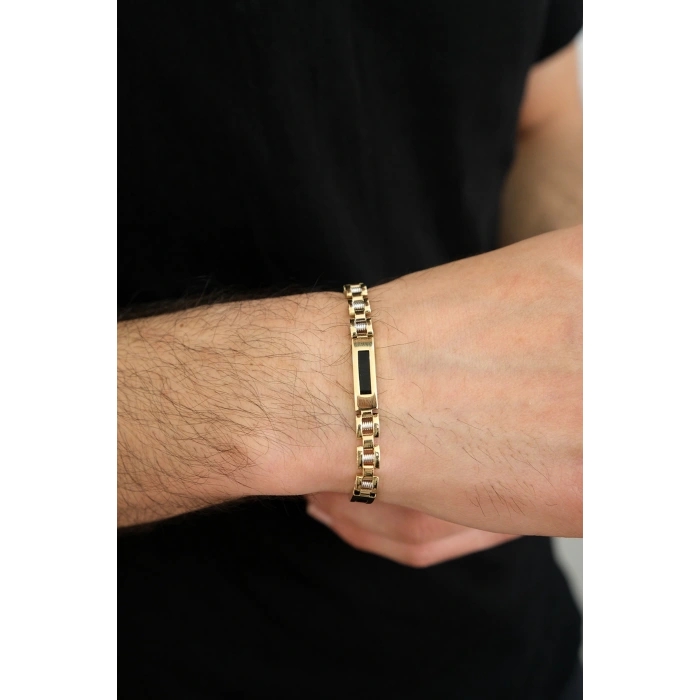 14 Ayar Altın Erkek Zincir Bileklik 396