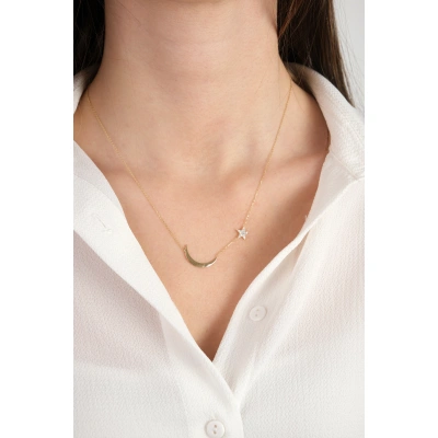 14 Ayar Ay Yıldız Kolye 265