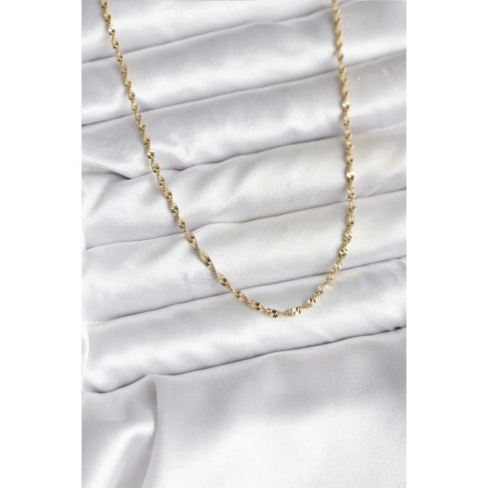 14K Gold Renk Kaplama Burgu Model CM Kadın Kolye