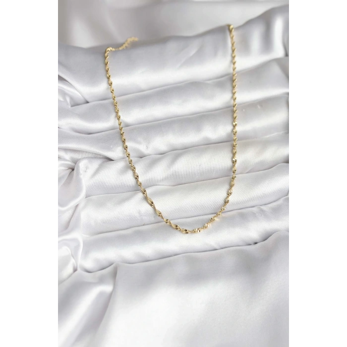 14K Gold Renk Kaplama Burgu Model CM Kadın Kolye