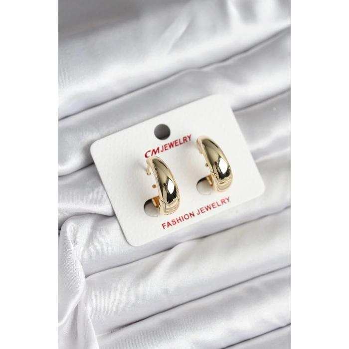 14K Gold Renk Kaplama Halka CM Kadın Küpe