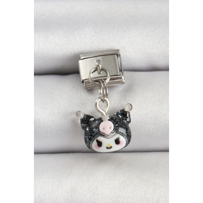 316L Çelik Gümüş Renk Kuromi Model Nomination Charm