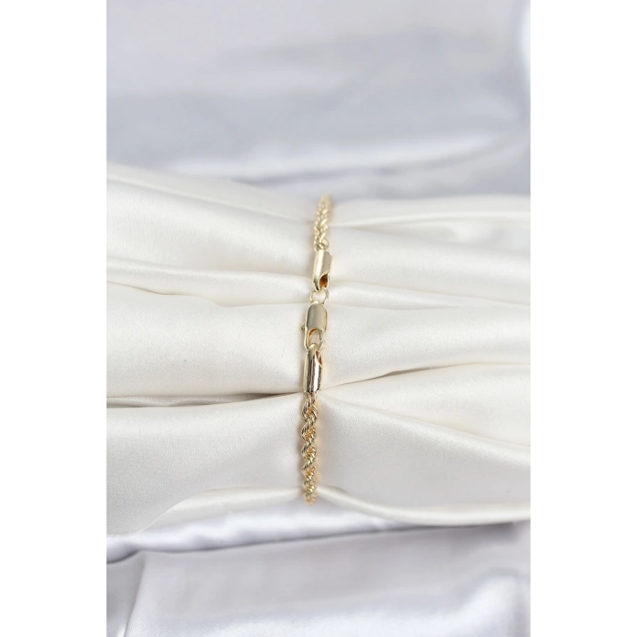 CM 14K Gold Renk Burgu Model Kadın Bileklik