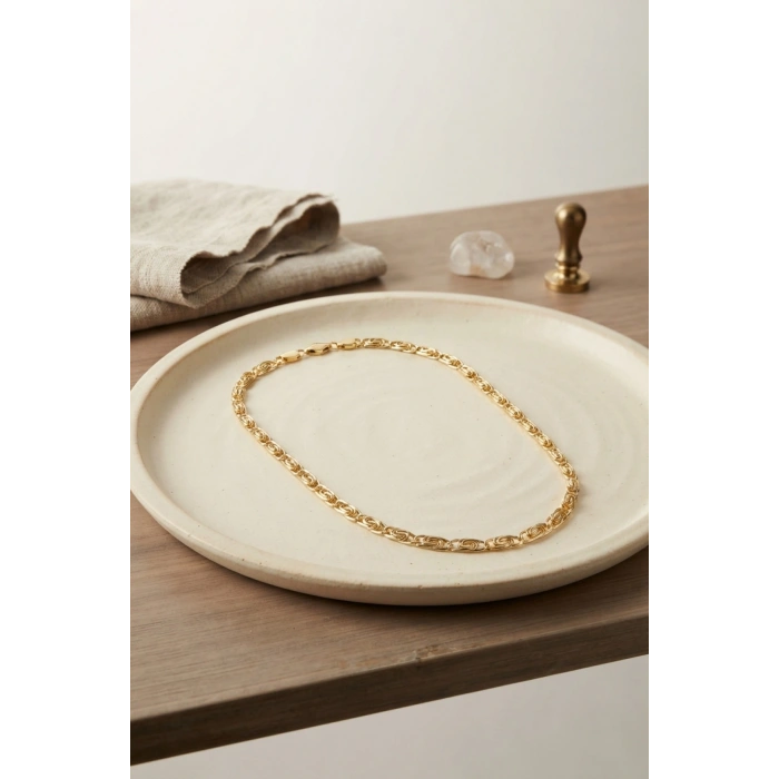 CM Yay Model Gold Renk 50 cm Kadın Kolye