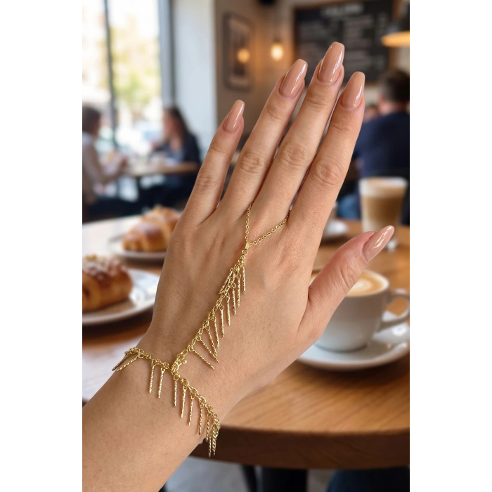 Gold Renk Pirinç Sarkıt Model Şahmeran