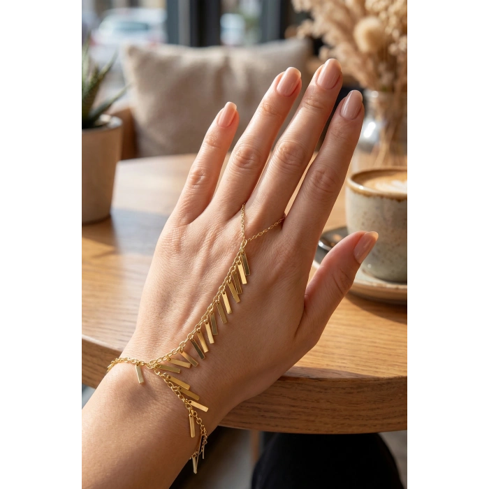 Gold Renk Pirinç Sarkıt Plaka Model Şahmeran