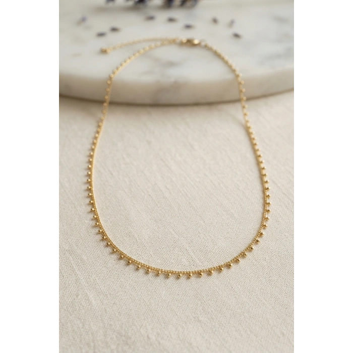 Gold Renk Topçcuk Model 60 cm Kadın Kolye