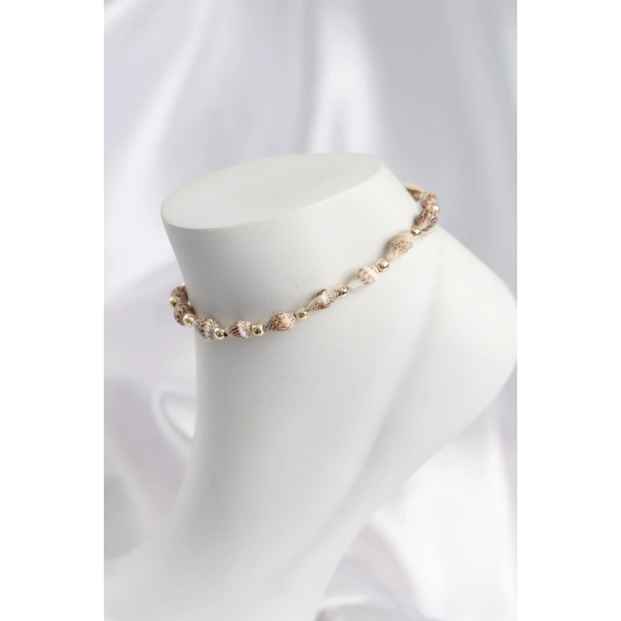 Koyu Renk Doğal Deniz Kabuğu Model Halhal