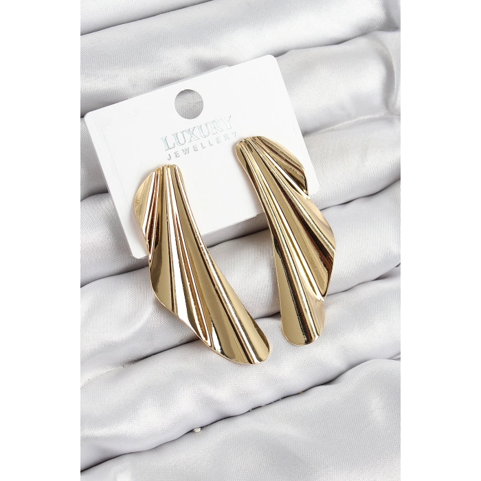 Pirinç Tül Model Gold Renk Kadın Küpe