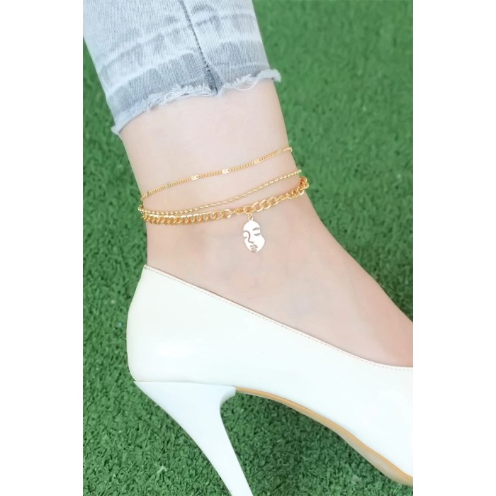 Rose Renk Zincirli Kadın Figürlü Hal Hal