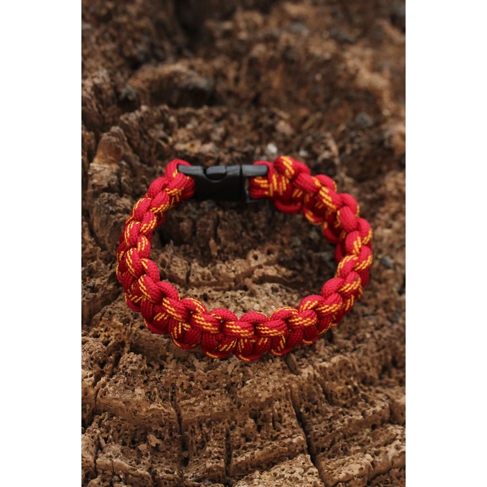 Sarı Kırmızı Paracord Bileklik
