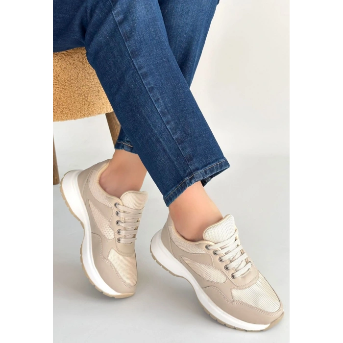 Slar Vizon Cilt Bağcıklı Spor Ayakkabı