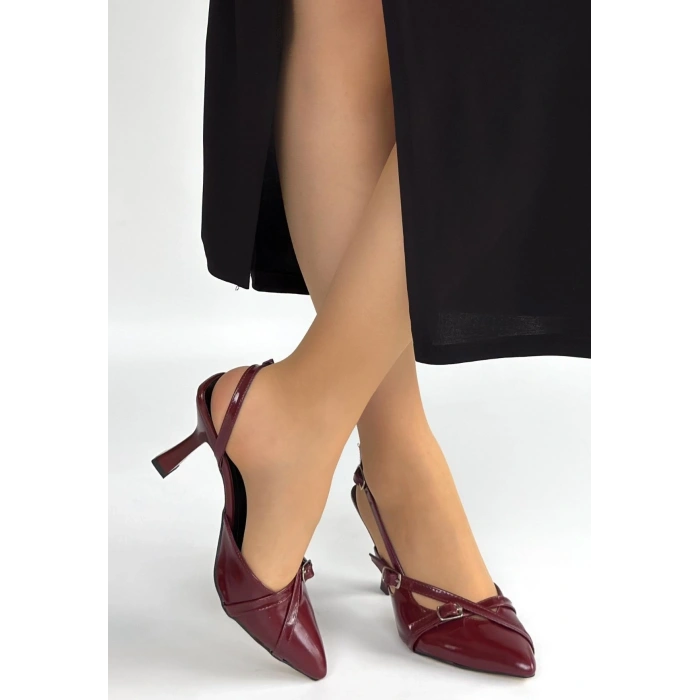 Tetti Bordo Rugan Topuklu Ayakkabı