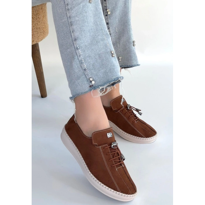 Warte Kahverengi Süet Bağcıklı Spor Ayakkabı