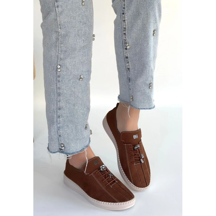 Warte Kahverengi Süet Bağcıklı Spor Ayakkabı