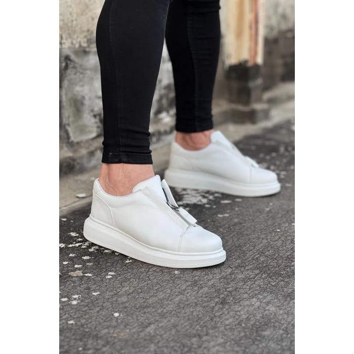 WG010 Beyaz Cilt Erkek Casual Ayakkabı