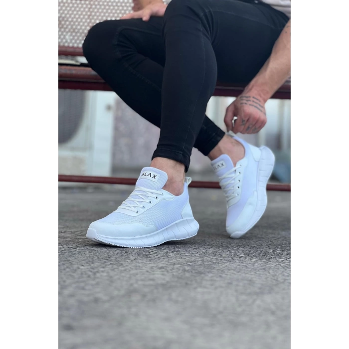 WG063 Beyaz Triko Erkek Spor Ayakkabı