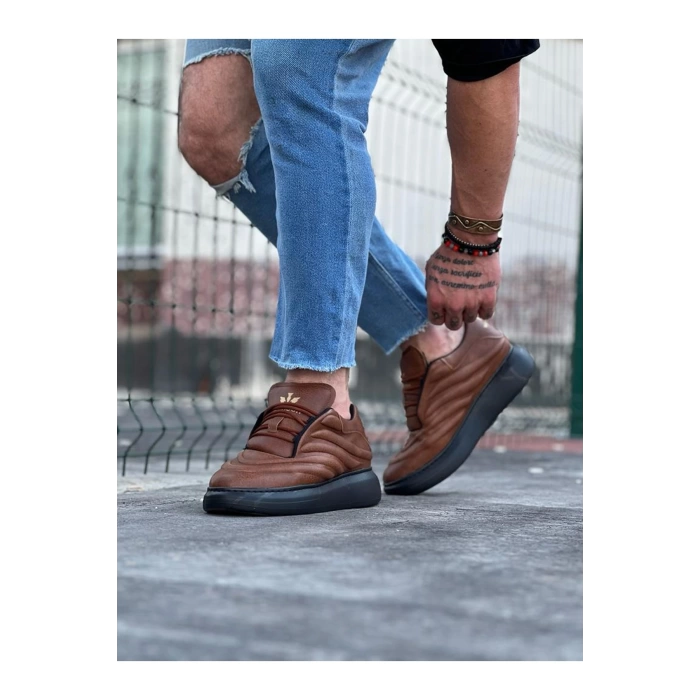 WG094 Taba Siyah Erkek Casual Ayakkabı