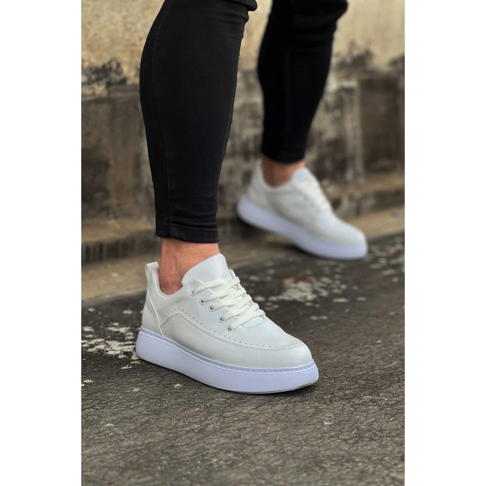 WG162 Beyaz Ortopedik Taban Erkek Casual Ayakkabı