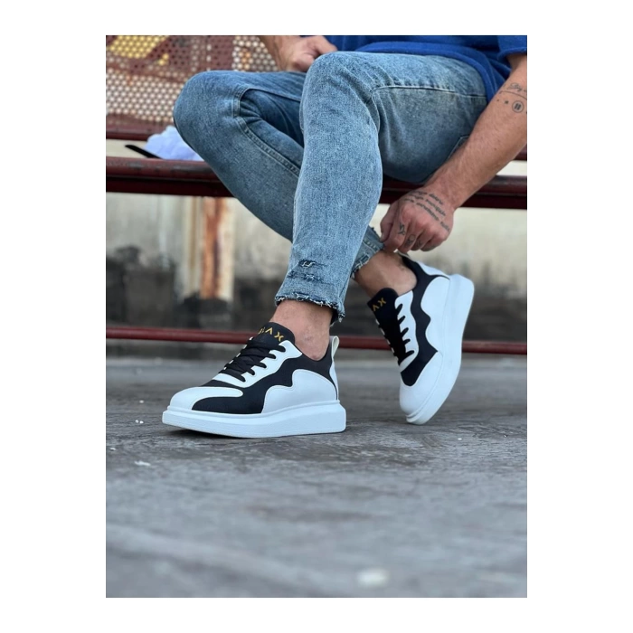 WG301 Beyaz Siyah Erkek Casual Ayakkabı