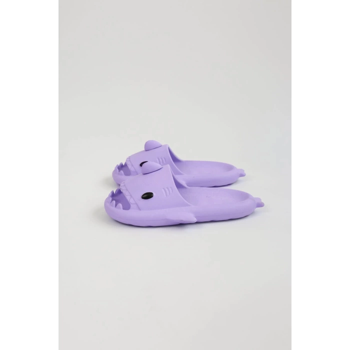 WG500 Köpekbalığı Mor Unisex Tam Ortopedik Terlik Shark Slides