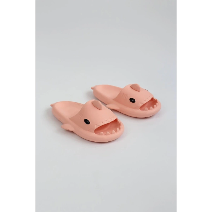 WG500 Köpekbalığı Pembe Unisex Tam Ortopedik Terlik Shark Slides