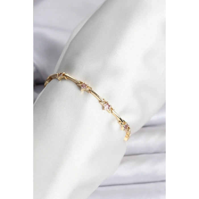 Yıldız Model Gold Renk Pirinç Bileklik