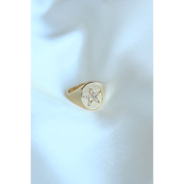 Yıldız Model Gold Renk Yüzük
