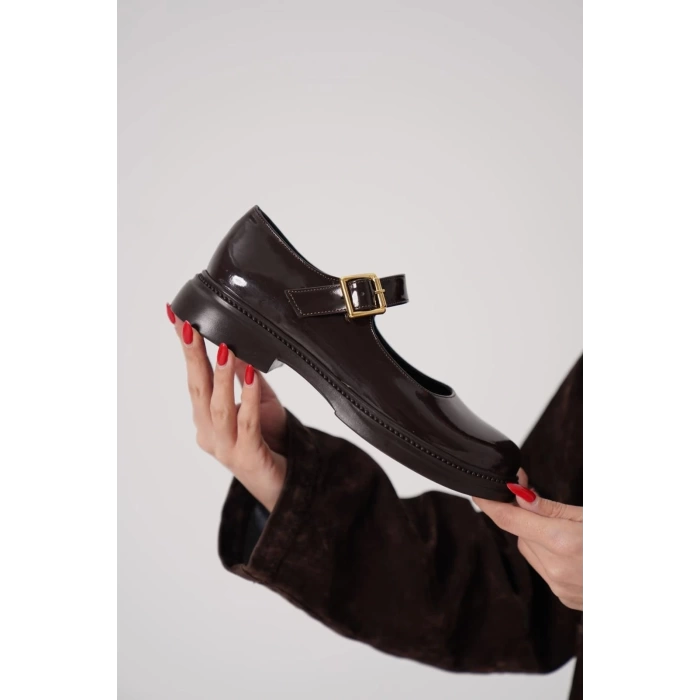 Yokox Kahverengi Rugan Oxford Ayakkabı