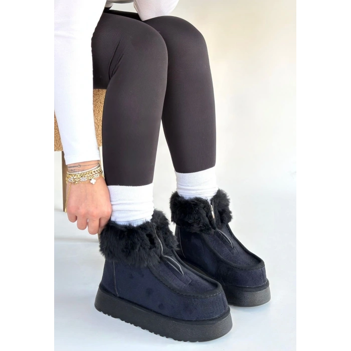 Zinya Siyah Süet Bot