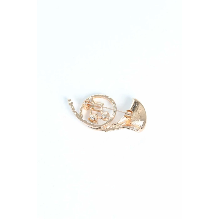 Zirkon Taşlı Metal Broş